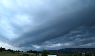 A storm cell flies past