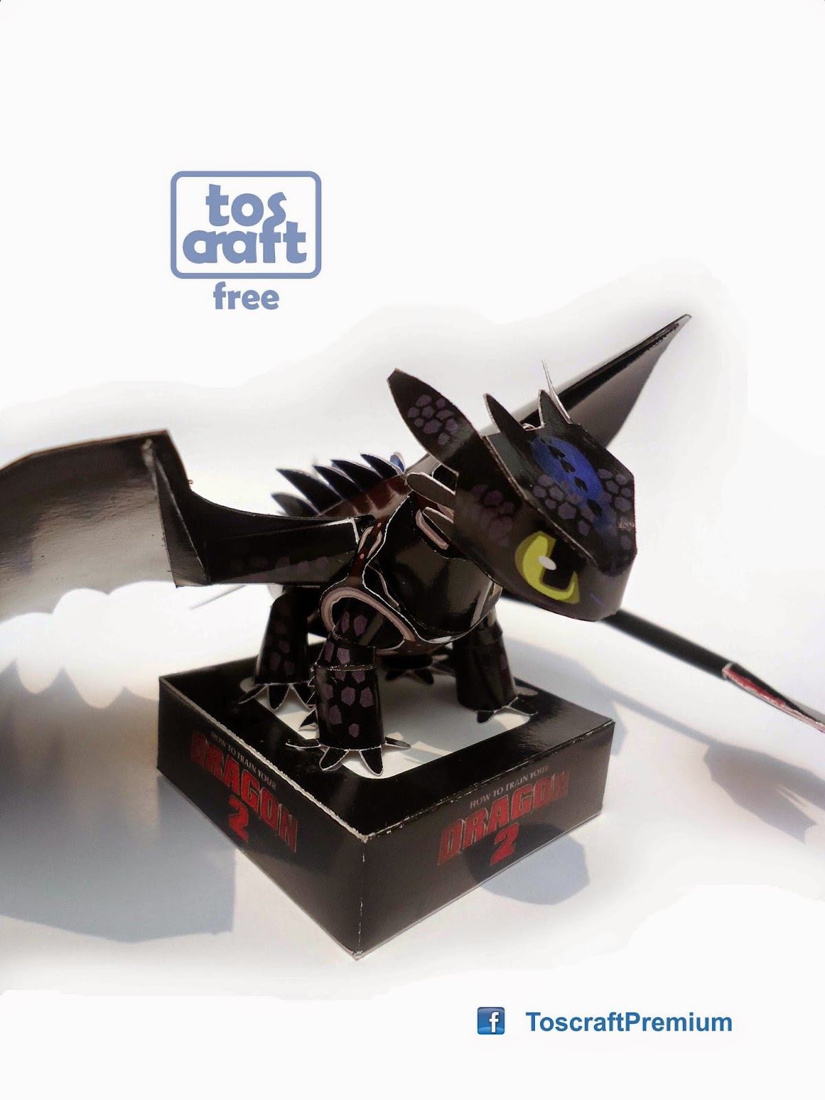  based on the animated film How To Train Your Dragon Toothless Papercraft (Dragon)
