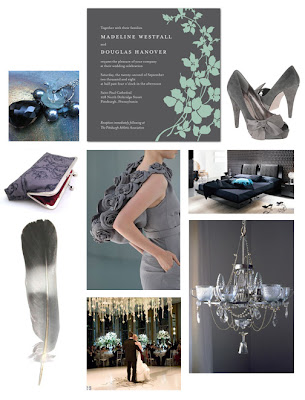 This color combination of slate grey and aqua is very chic sleek and OH so 