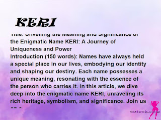meaning of the name "KERI"