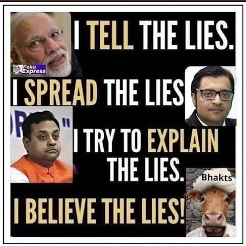 Liers and lies indian media bjp government
