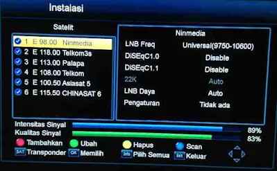 Scan Ulang Receiver Ninmedia Rekomendasi