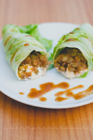 gluten free vegetarian vegan mexican lentil wrap