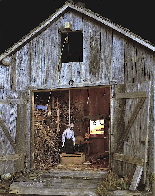 a Frances Glessner Lee police training photograph of an apparent suicide