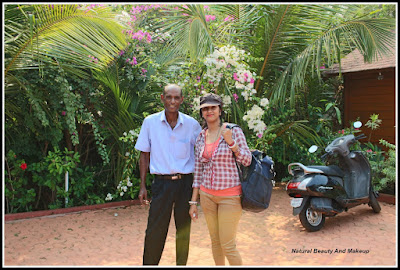 blogger Anamika With Resort Manager Michael, Candolim, Goa