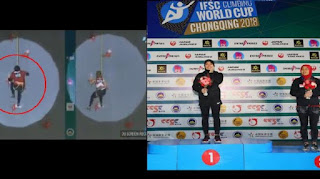 Video Detik-Detik Gadis Berjilbab Jadi Juara Dunia Panjat Tebing 