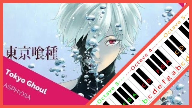 Asphyxia (Tokyo Ghoul:re Opening) Piano / Keyboard Easy Letter Notes for Beginners