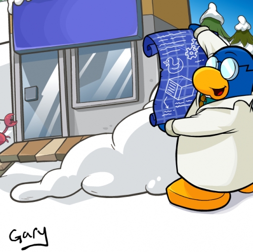 Club Penguin Cheats 2017: Gary's new background October 2011!