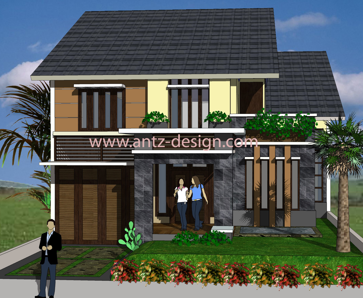 69 Desain  Rumah  Minimalis  Bentuk  L  Desain  Rumah  