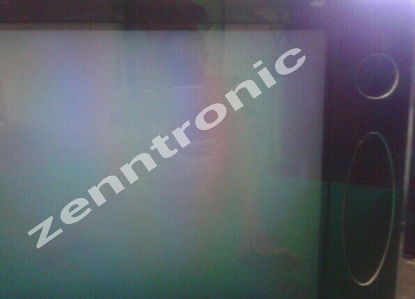 zenntronic Tv polytron layar hanya pelangi lalu protek 