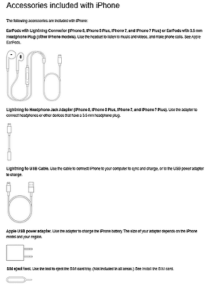 iPhone Accessories, Lightnig Cable, EarPods, Lightning to USB, Power Adapter