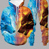 LW Men Gradient Animal Print Tracksuit Set