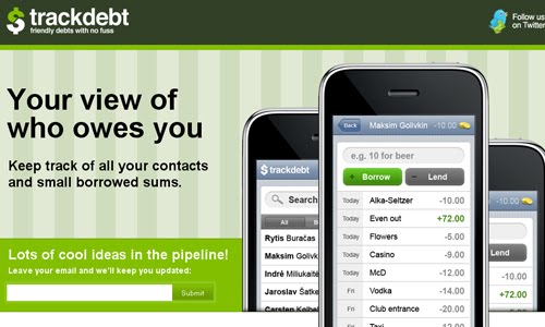 Trackdebt web design