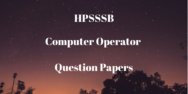 HPSSSB_Computer_operator_question_paper