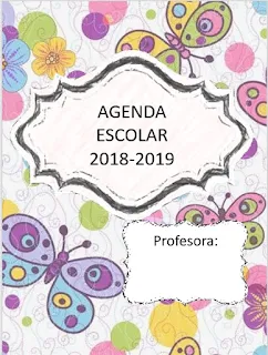 Agenda escolar versión mariposa