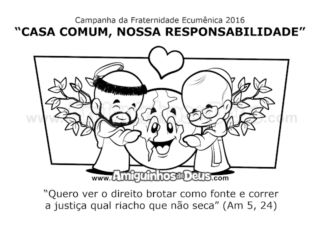 desenho da campanha da fraternidade 2016 para colorir