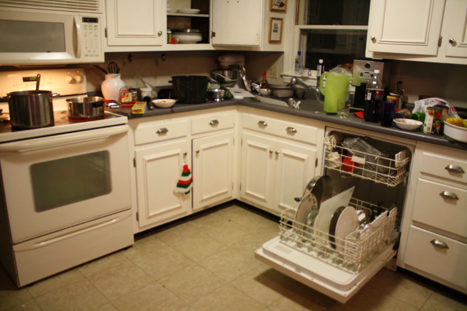 Messy Kitchen After Cooking