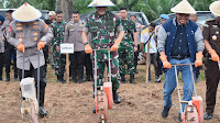 Danrem 043/Gatam Bersama Forkopimda Provinsi Lampung Dukung Swasembada Pangan Tanam Jagung Serentak Satu Juta Hektar