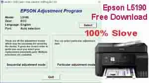 Epson L5190 Adjustment Program Reset Tool