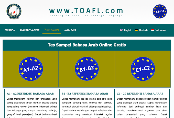 TOAFL:Tes Sampel Bahasa Arab Online Gratis