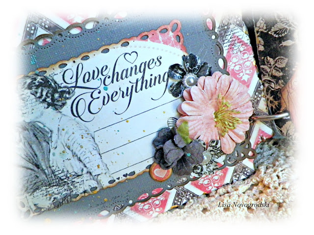 Mon Amour Mini Album by Lisa Novogrodski for Scraps of Darkness using the January "Beloved" Kit