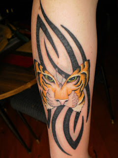 tiger tattoo, tribal tattoo