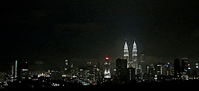 skyline of Kuala Lumpur by night