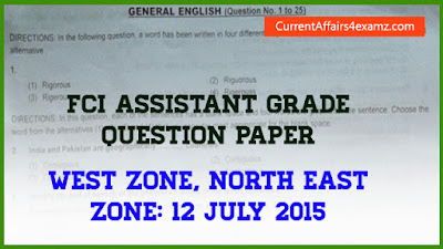 FCI Assistant Grade Question 2015