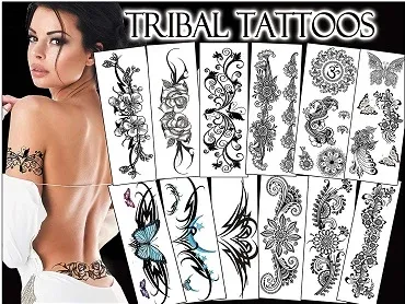 ALISA Black Tribal Maori Bald Eagle Full Arm Temporary Tattoo Sleeve For Men Teens Large Dragon Full Sleeve Temporary Tattoos Boys Kids Compass Pirate Tiger Cool Spartan Warrior Tatoo Custom