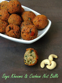 Soya Kheema &Cashew Nut Balls