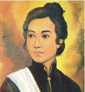 Cut Nyak Meutia: Is a woman indonesian warrior who led an army against the Netherlands and died on October 24, 1910 after her husband Teuku Tjik who had been executed by the Dutch in 1905.