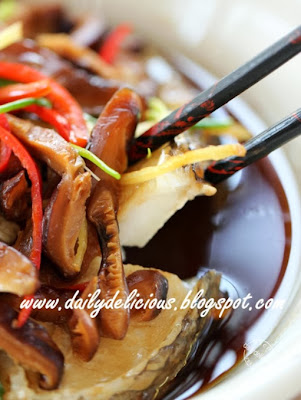 Steamed Gindara fish with soy sauce