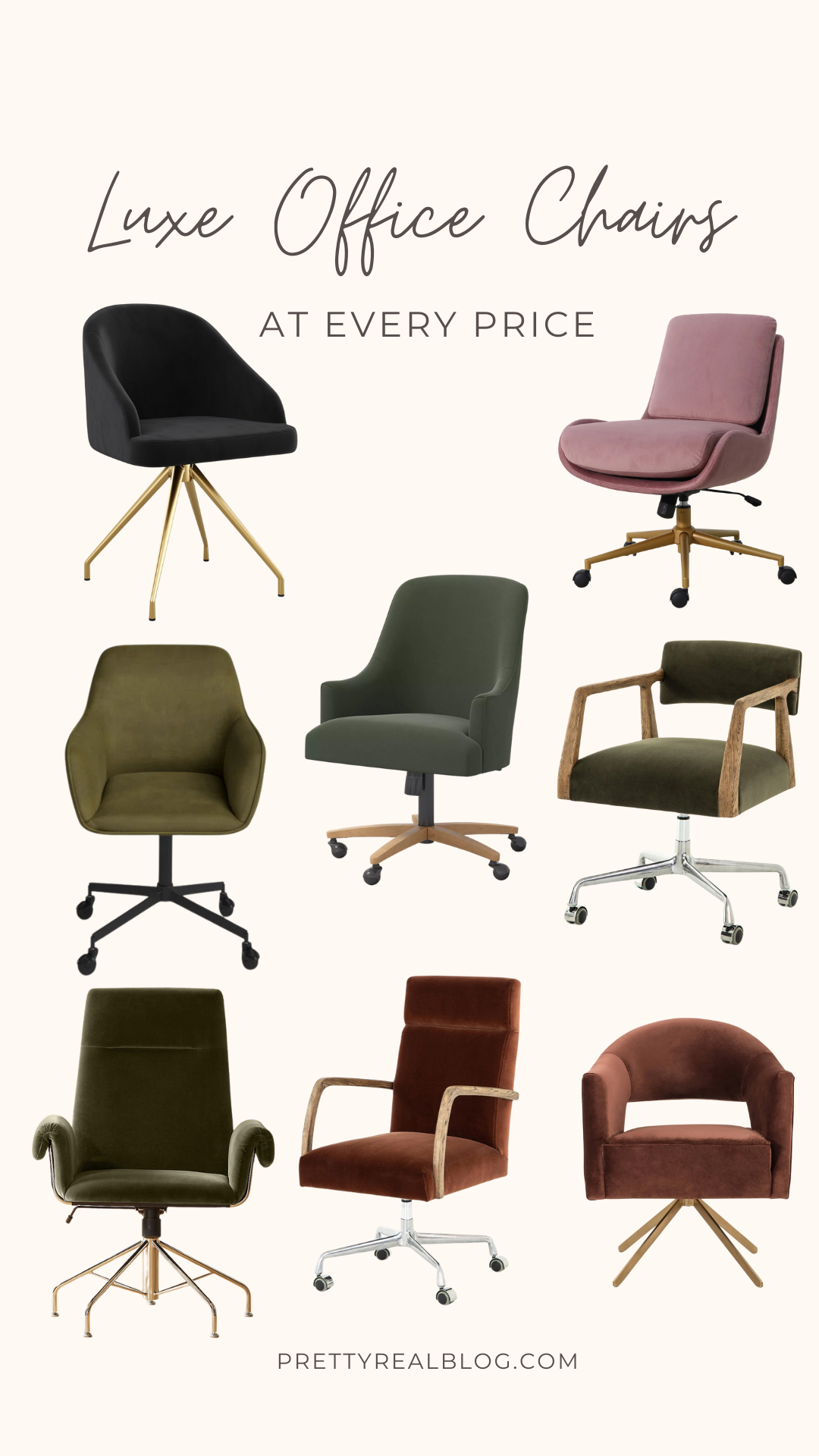 Luxe Velvet Office Chairs at Every Price!