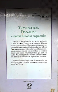 Travessuras danadas e outras histórias engraçadas | Jair Vitória | Editora: Atual | Coleção: Transas & Tramas | 1991 | Contracapa |