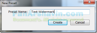 Preset Name