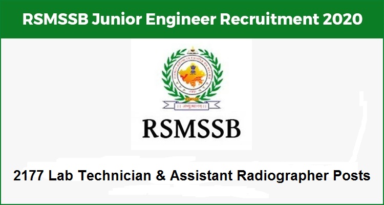 RSMSSB Recruitment 2020 2177 Lab Technician & Assistant Radiographer Posts