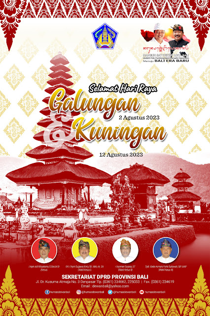 DPRD Provinsi Bali Ucapkan Selamat Hari Suci Galungan Dan Kuningan