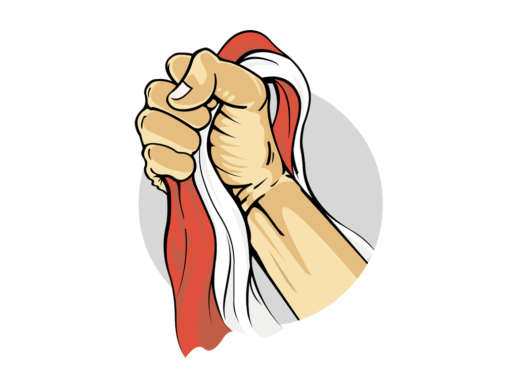 Download Vector Hari Bela Negara Logo Tangan - Inidesain