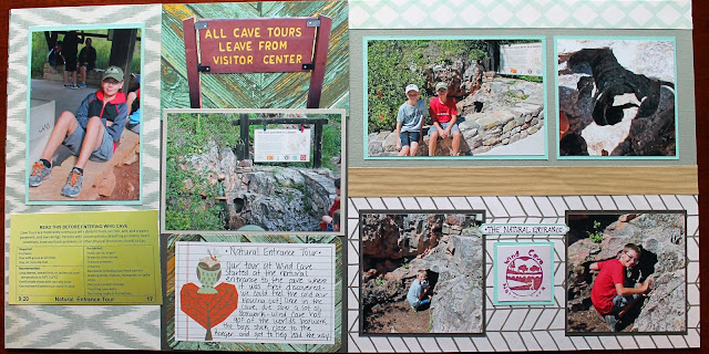 Wind Cave National Park scrapbook page layout