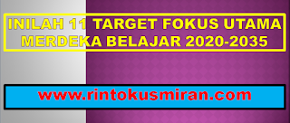 INILAH 11 TARGET FOKUS UTAMA MERDEKA BELAJAR 2020-2035