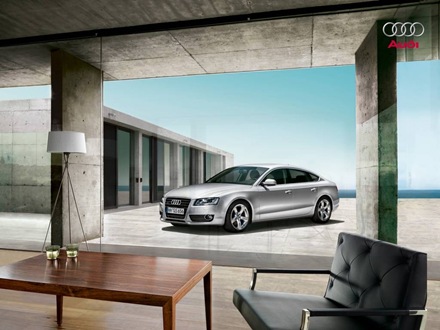 Audi A5 Sportback in grey metal