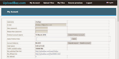 UploadBaz Premium Account 29/12/2013