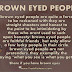 Brown eyed people