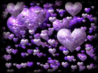 Floating Hearts Violet Love