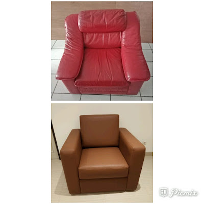 Changing the design and the leather of sofa 