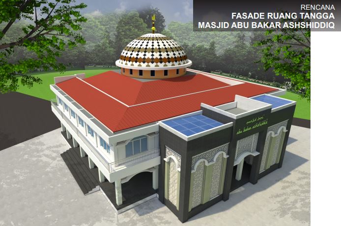 Foto: Desain Masjid Abu Bakar Ash-Shiddiq, Rencana Fase Ruang Tangga