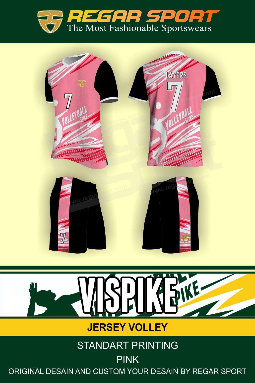 JUAL KOSTUM VOLI PRINTING MOTIF  VISPIKE Regar Sport 