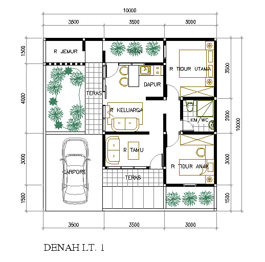  Desain  Rumah  Minimalis Desain  Rumah  Mungil di Lahan 10  x  10  M