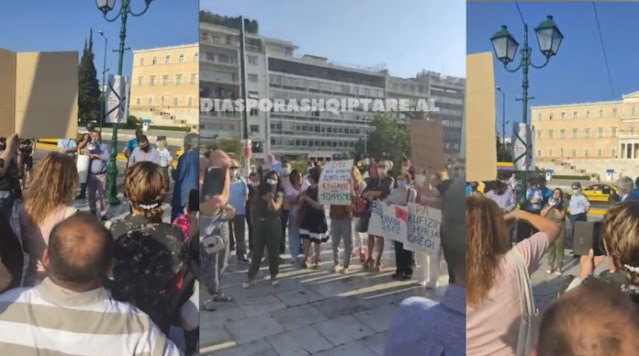 Albanian community in Greece is protesting for the denied rights