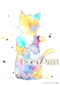 Art Journal Ilustration cat